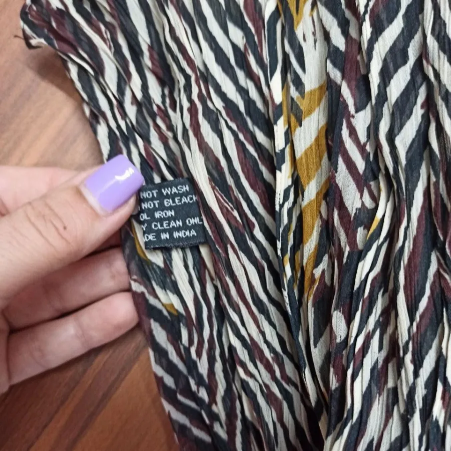 شال حریر پلیسه