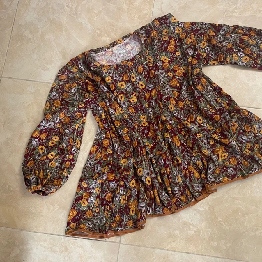 تونیک پاییزی گل گلی