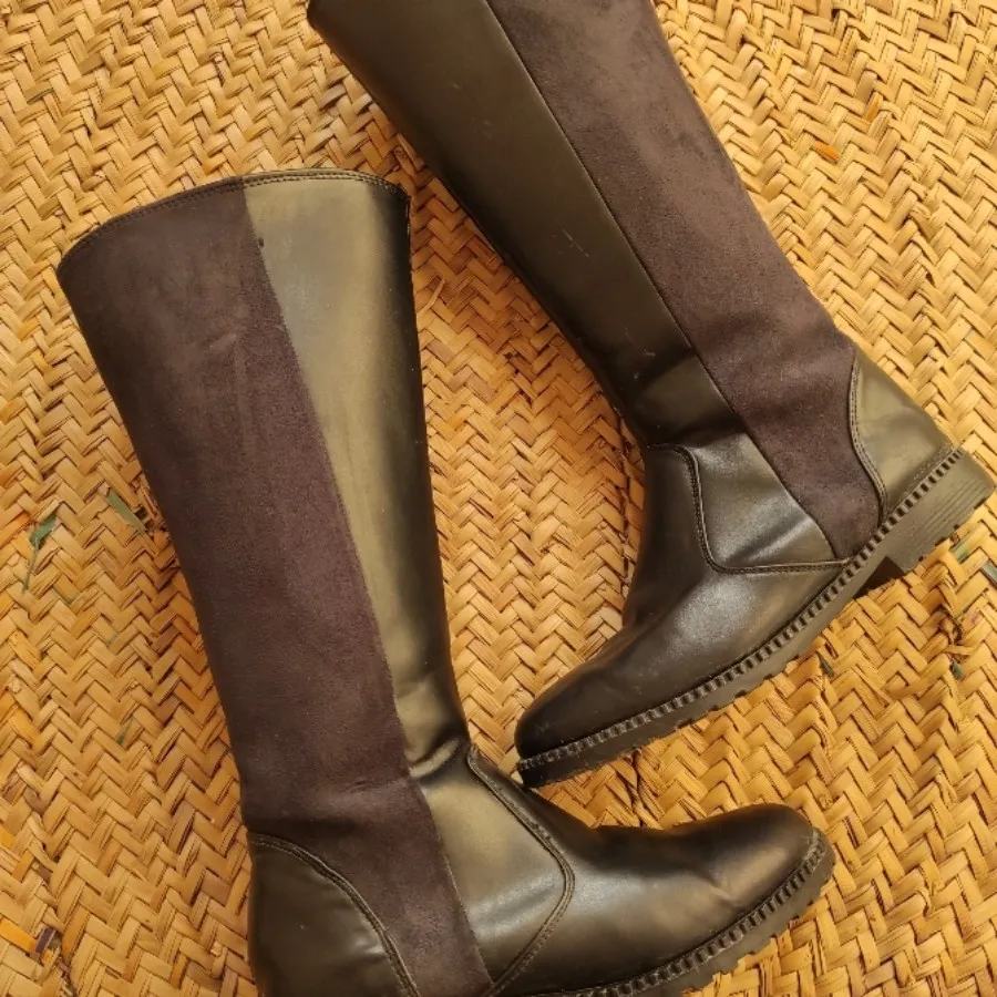 بوت بلند جیر و چرم