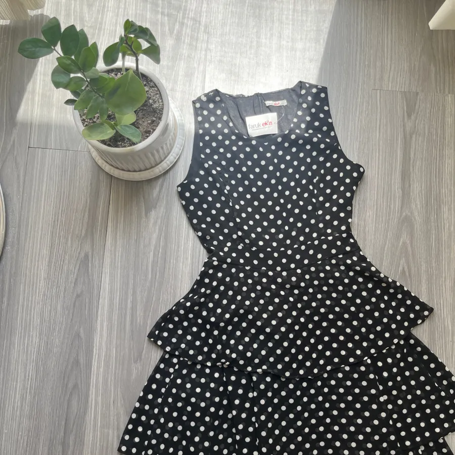 پیراهن مجلسی ترک خال خالی