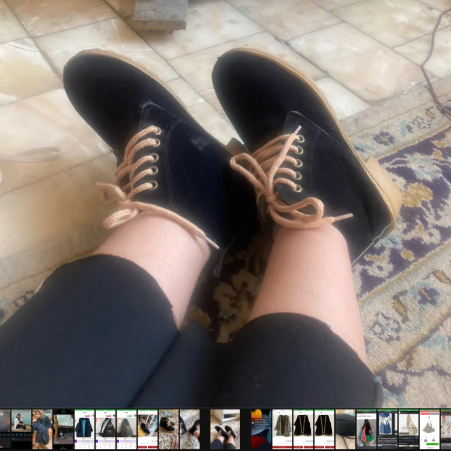 نیم بوت مخمل