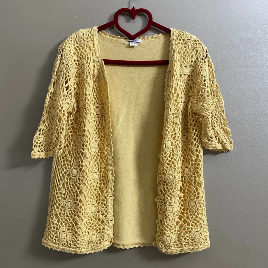 تیشرت بافت زرد کره ای