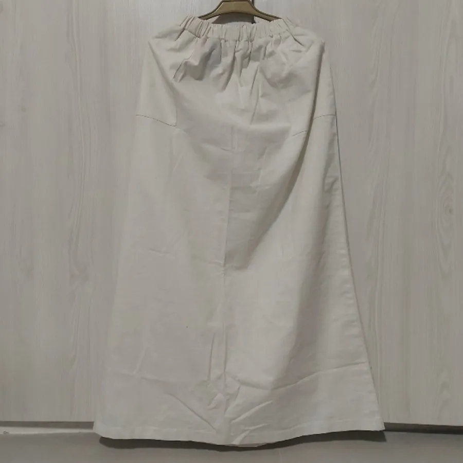 دامن دو جیب استخونی رنگ