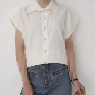 بلوز سفید خارجی نیم تنه