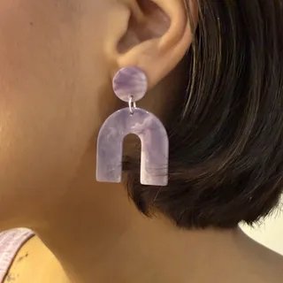 گوشواره بنفش آبرنگی