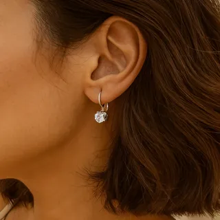 گوشواره نگین درشت