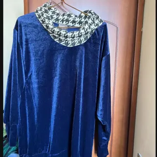 پیراهن مخمل آبی لاجوردی