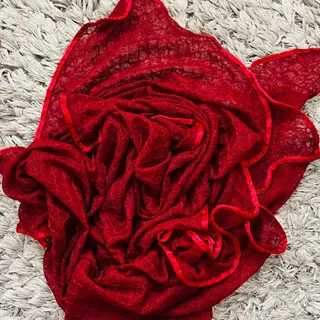 شال توری زرشکی