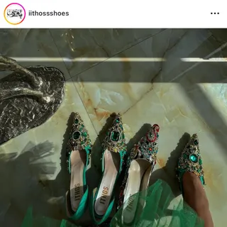 کفش پاشنه بلند سبز Ithos