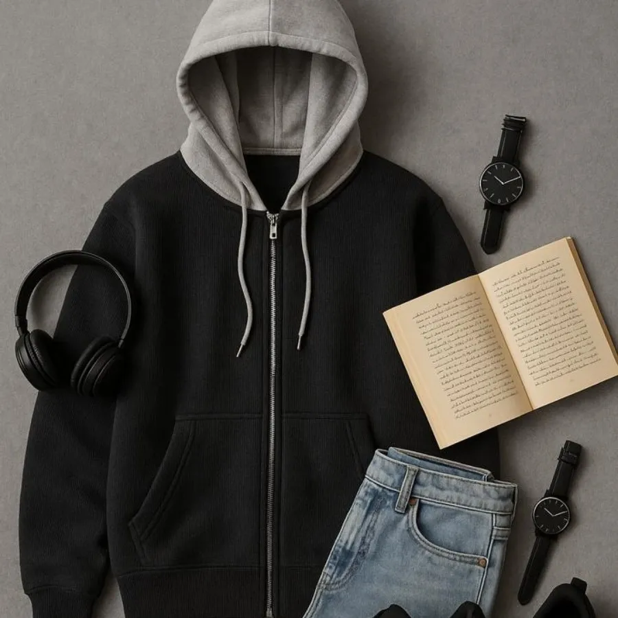 سویشرت دو رنگ اسپرت