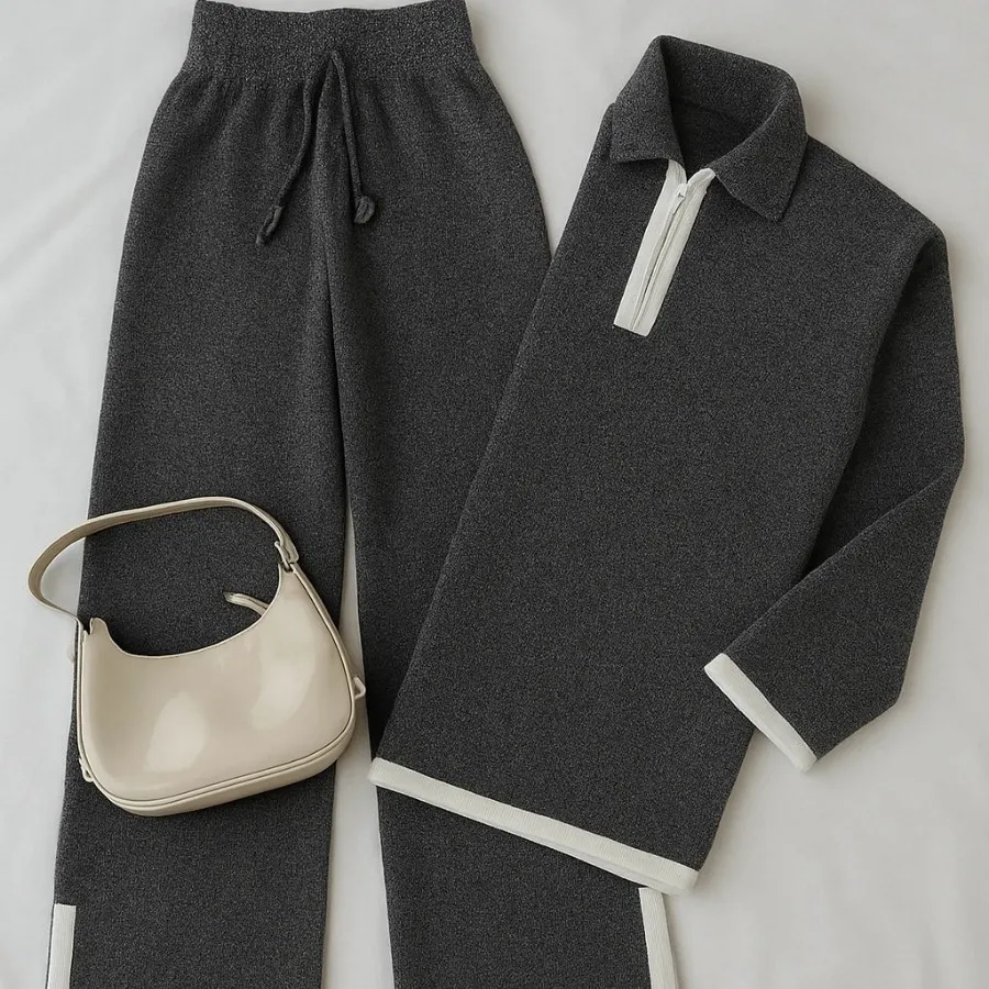 ست بافت بلوز شلوار