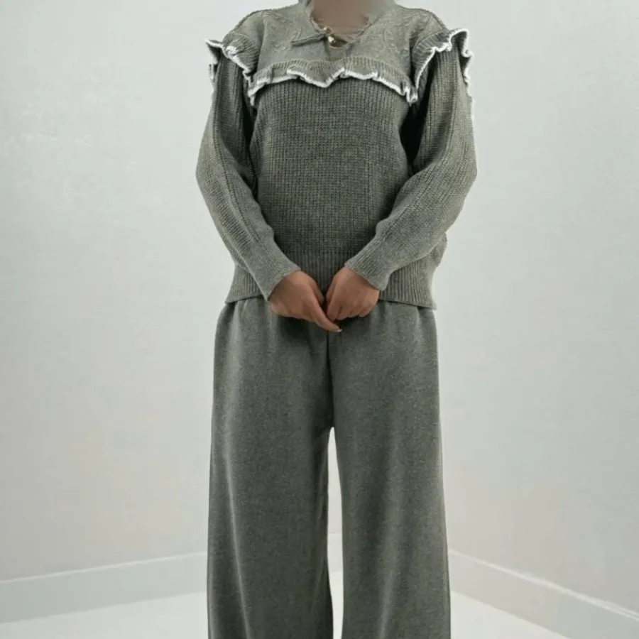 ست بافت بلوز شلوار