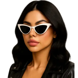 عینک فریم سفید گربه ای