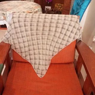 روسری کرم و مشکی ژرژت