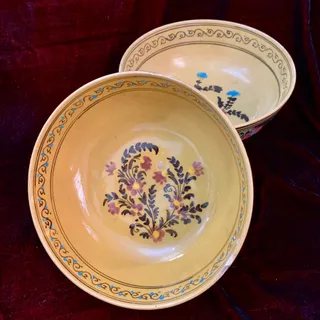 کاسه قدیمی لعابی نقاشی