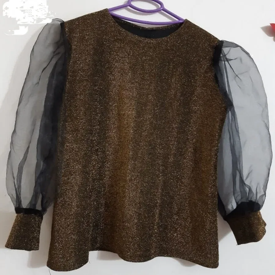 بلوز مجلسی آستین شیشه ای