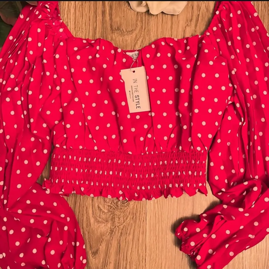 شومیز کراپ خال خالی