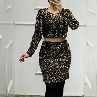 کراپ و دامن مجلسی پولک