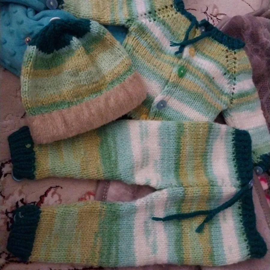 ست بافت بلوزشلوار کلاه