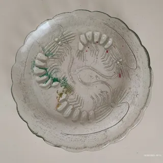 بشقاب میگوخوری قدیمی بزرگ