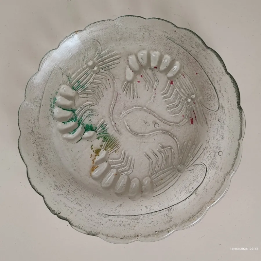 بشقاب میگوخوری قدیمی بزرگ