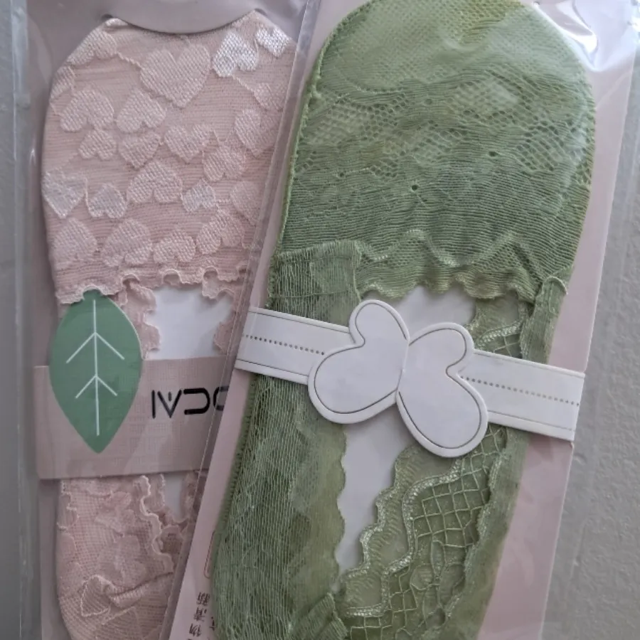 پاپوش گیپوری صورتی و سبز