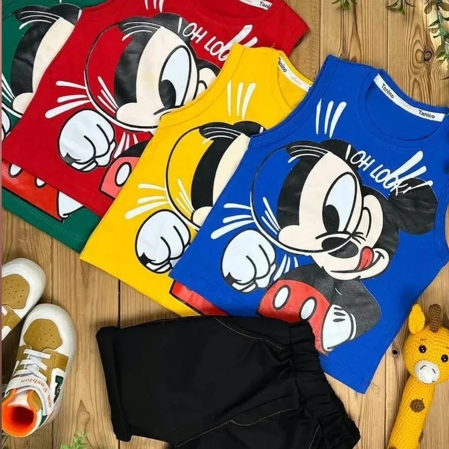 تاب شلوارک کتان پسرانه