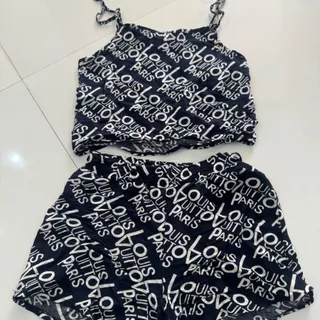 تاپ و شلوارک نخی (تخفیف م