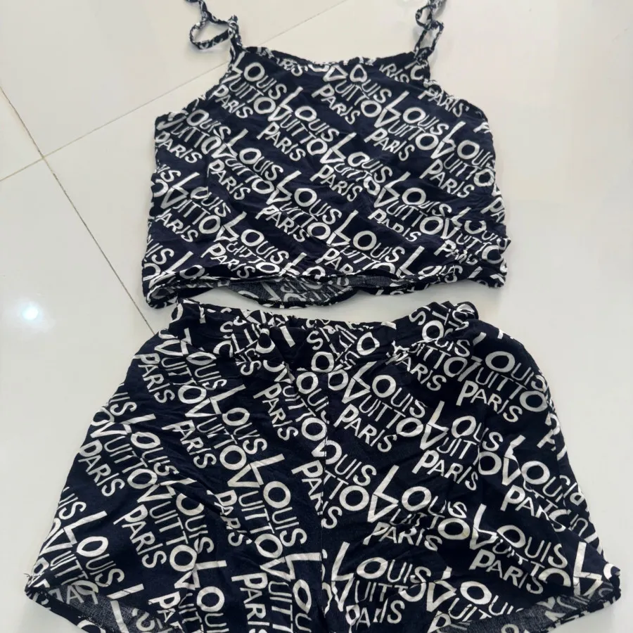 تاپ و شلوارک نخی (تخفیف م