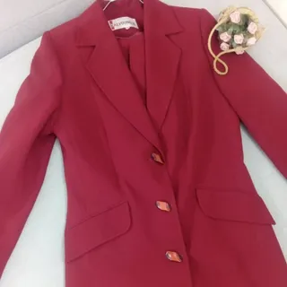 مانتو شلوار کرپ زرشکی س