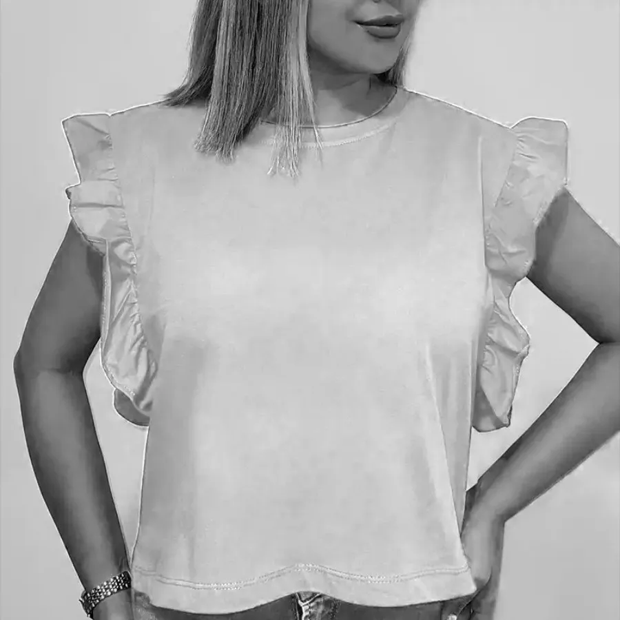 بلوز آستین پروانه ای