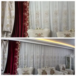 پرده شسته و اتو شده آماده