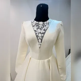 لباس عروس ساتن ژورنال ترک