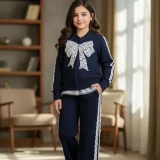 سویشرت شلوار دخترانه تورد