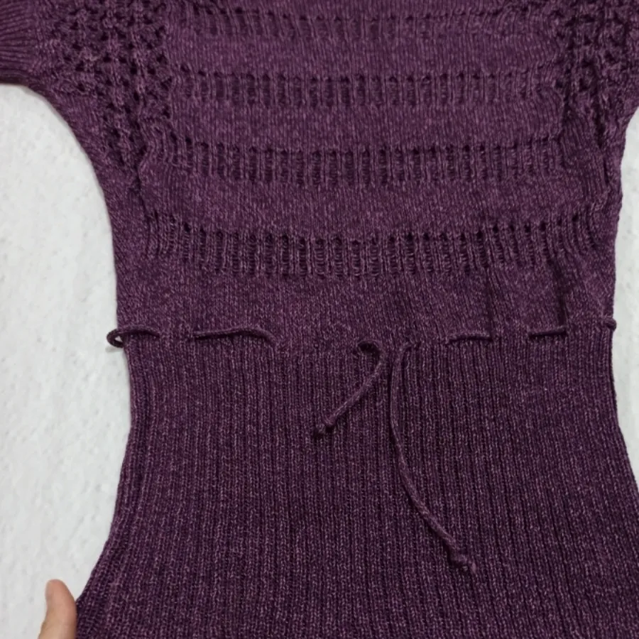 تیشرت بافت بنفش