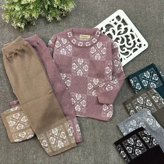 بلوز شلوار بافت دخترانه