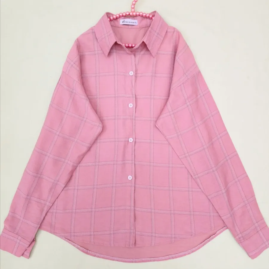 شومیز مانتویی صورتی