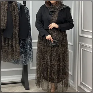 دامن و شال پلنگی