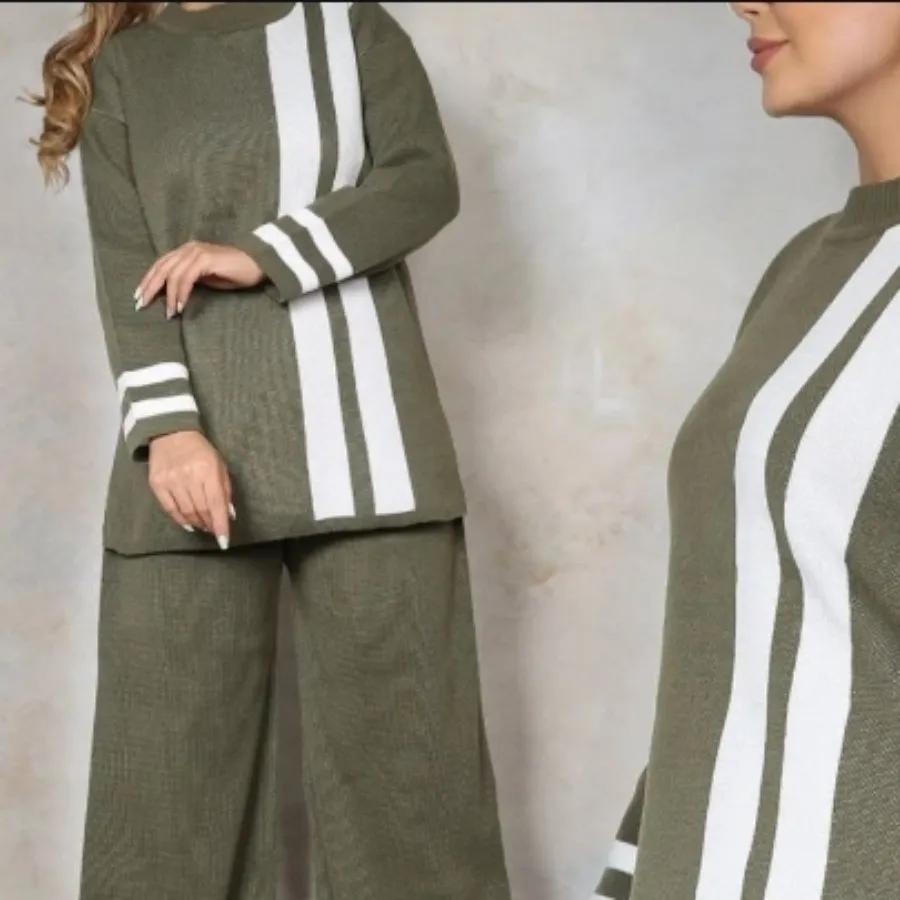 ست بافت پیرهن شلوار زنانه