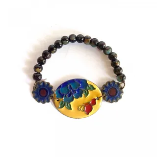 دستبند مینای خانه بندی