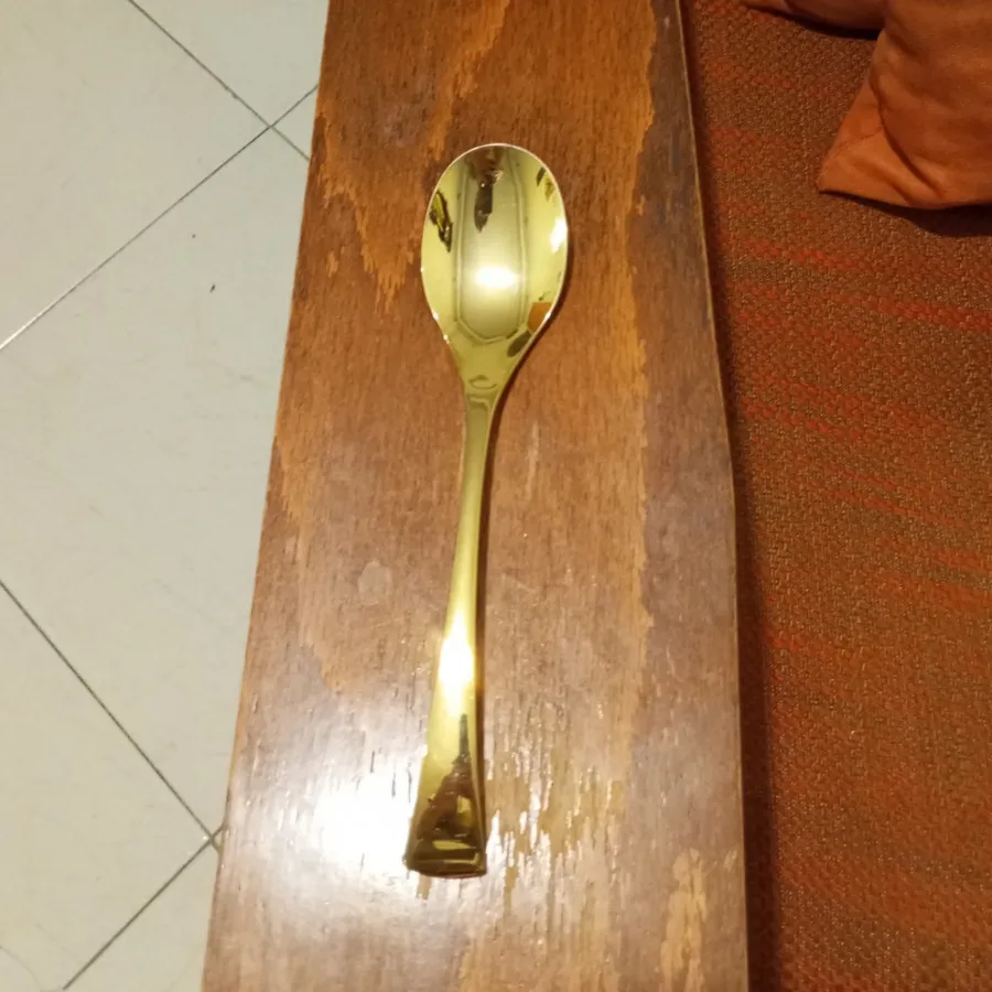 قاشق خورشت استیل طلایی