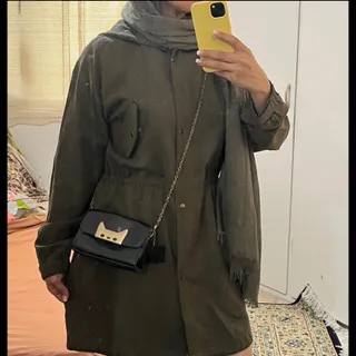 مانتو پاییزه کلاه دار