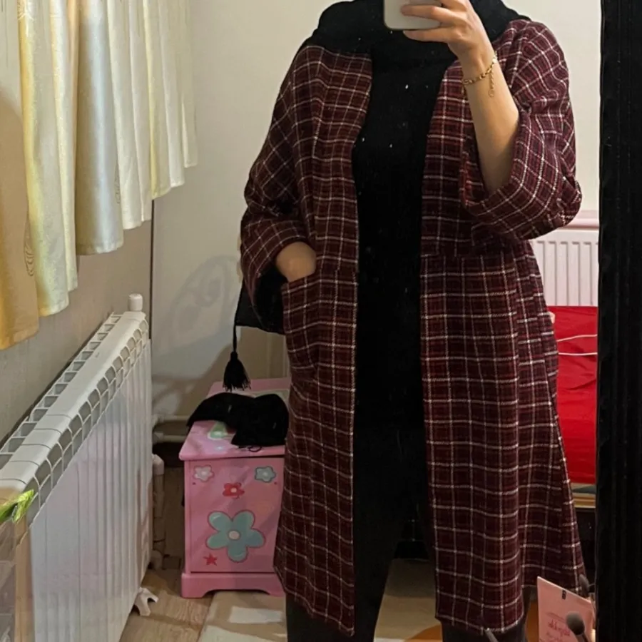 کت قرمز قد 90 پاییزه