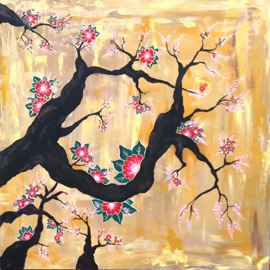 تابلو نقاشی گل