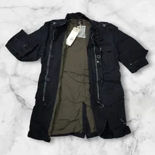 کاپشن نیمه اور کتان مشکی