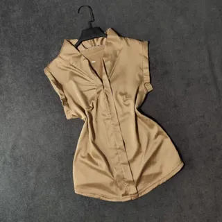 شومیز مجلسی ساتن کاراملی