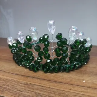 تاج کریستالی مجلسی  سبز