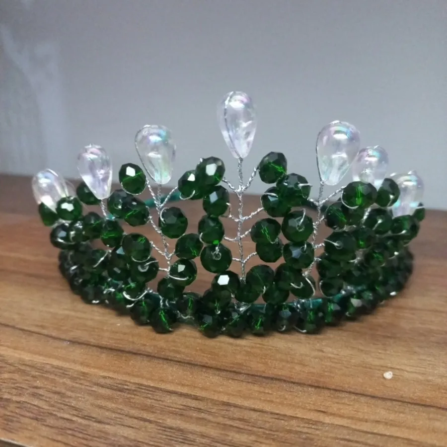 تاج کریستالی مجلسی  سبز
