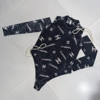 بادی مخمل طرح CHANEL