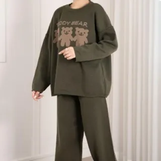 ست بلوز و شلوار بافت تدی